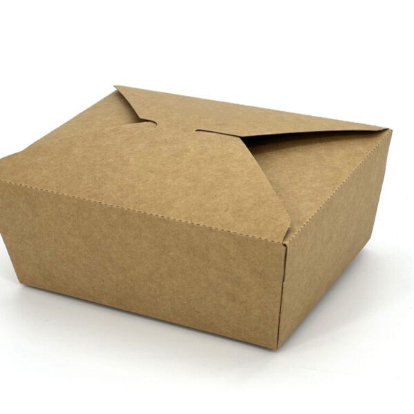 Kraft Paper Takeaway Food Container (1400ml) (200 sets)