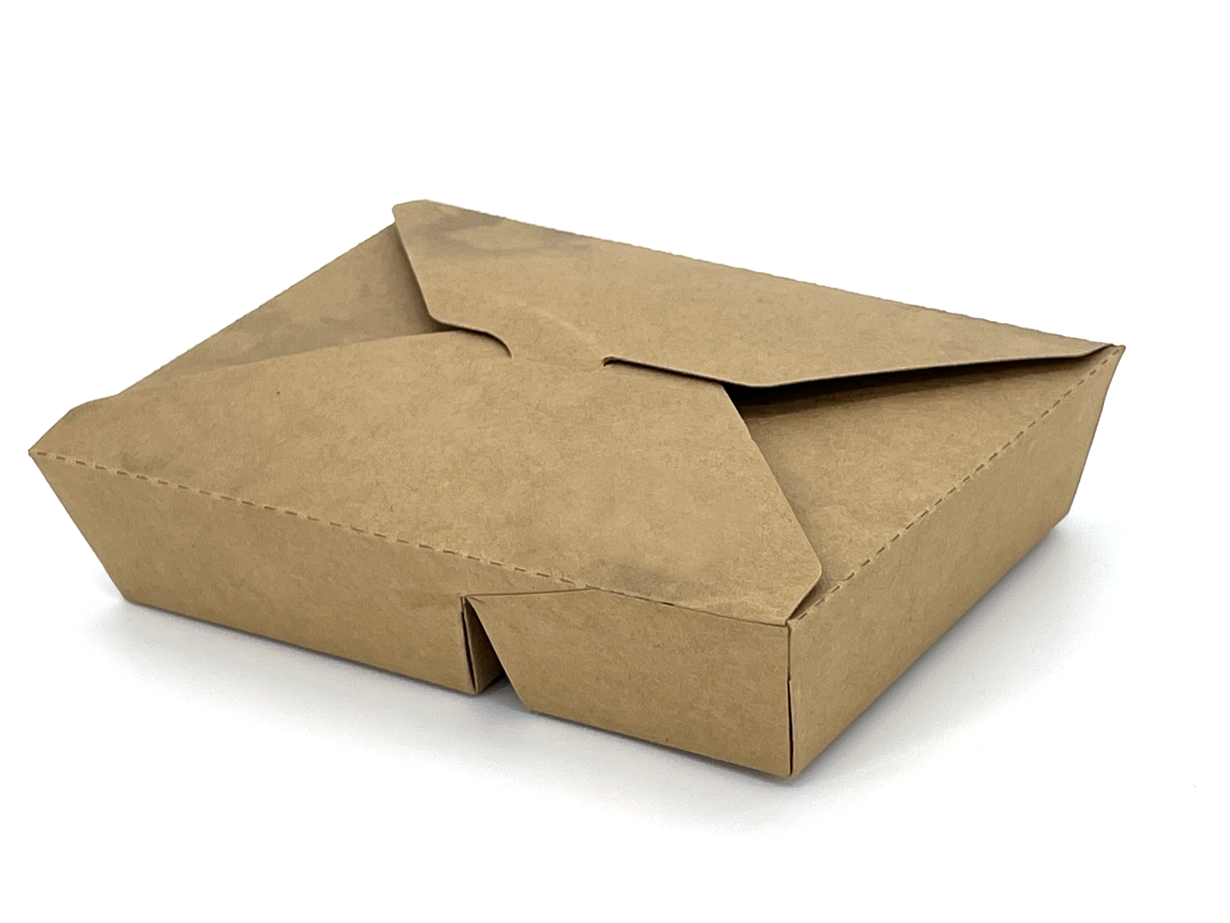 2 Compartment Kraft Paper Takeaway Food Container (1500cc) (200 sets)