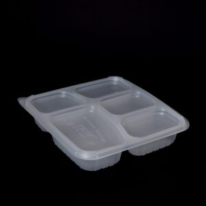 1000ml 5 Compartment Square Food Container (170ML/340ML/170ML/150ML/170ML) (200 sets)