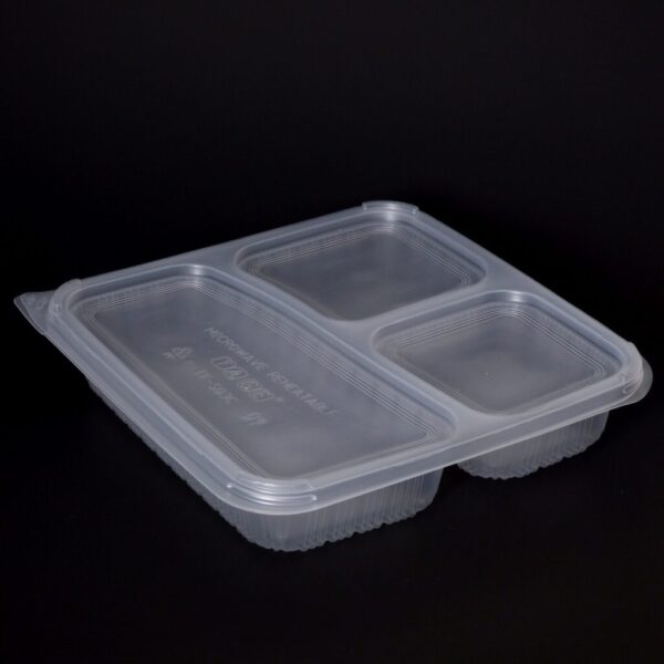 1035ml 3 Compartment Square Food Container