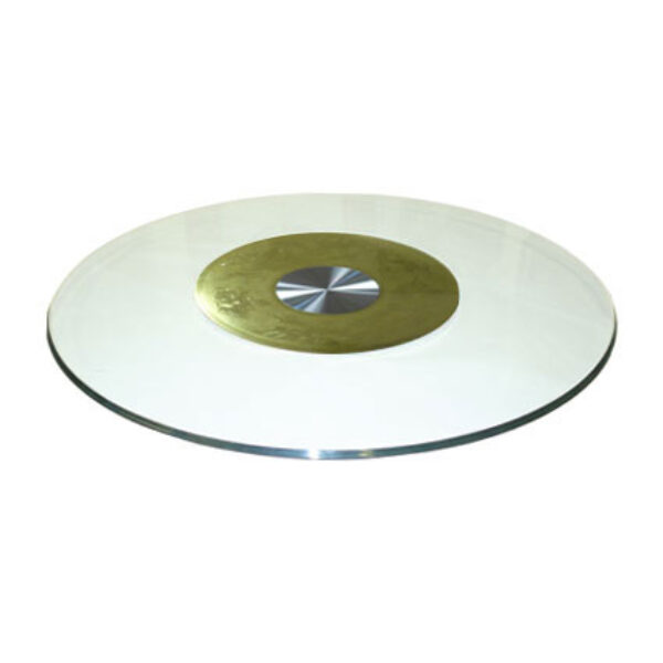 31.5" (80cm) Large Glass Turntable with Patterned Inner Ring