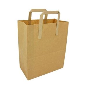 Brown Kraft Paper Takeaway Carrier Bags (M) (250pcs)