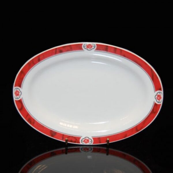 Cameo Red Oval Plate (26cm / 10.25")