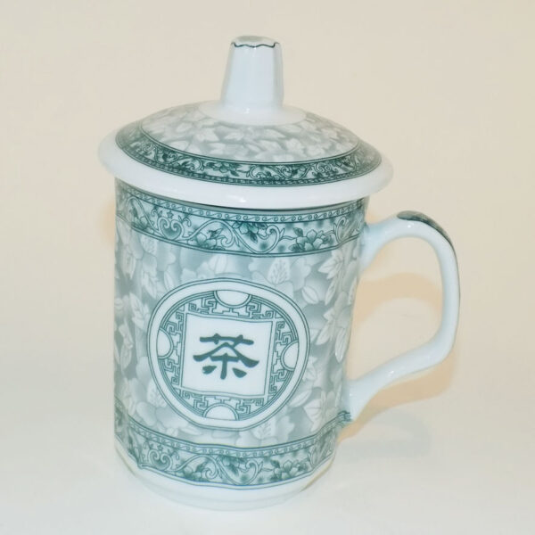 Ceramic Mug with Lid - Green Tea