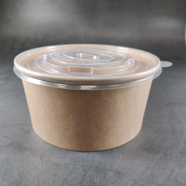 Kraft Paper Food Bowls (1000cc) with lids