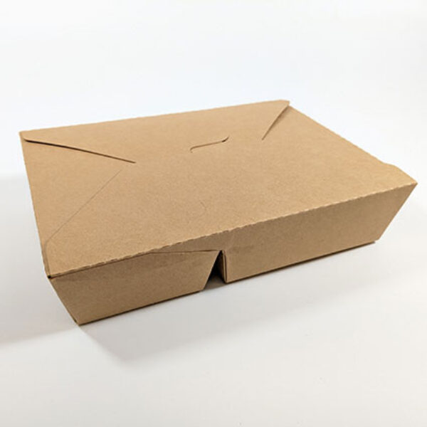 2 Compartment Kraft Paper Takeaway Food Container (1500cc) (200 sets)