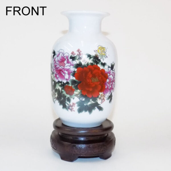 Mini White Vase (Colourful Flowers)