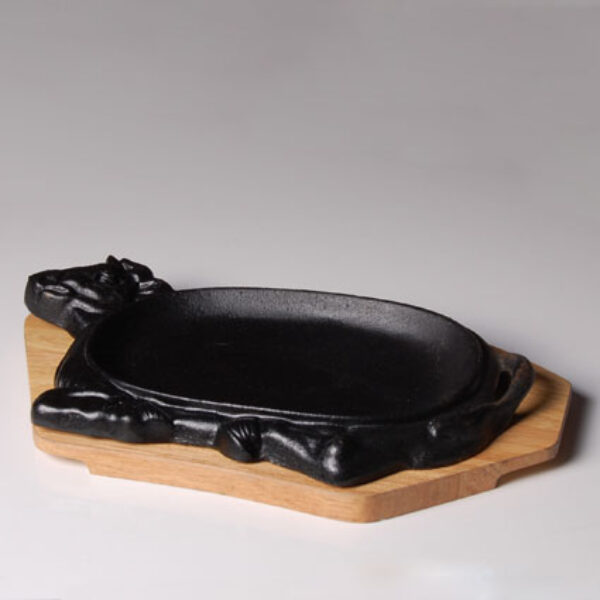 Ox Shape Sizzling Platter with Board (L)