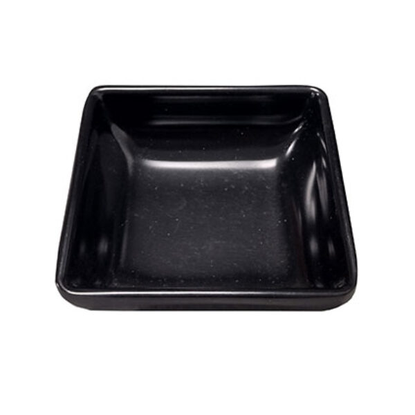 7cm / 2.75" Black Plastic Square Sauce Dish (10pcs) @ £0.80 + vat each