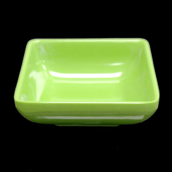 7cm / 2.75" Green Plastic Square Sauce Dish (10pcs) @ £0.80 + vat each