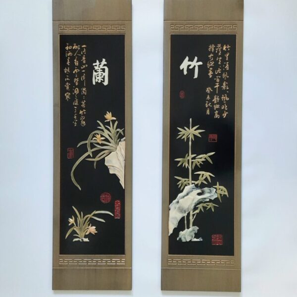 Orchid and Bamboo Panels
