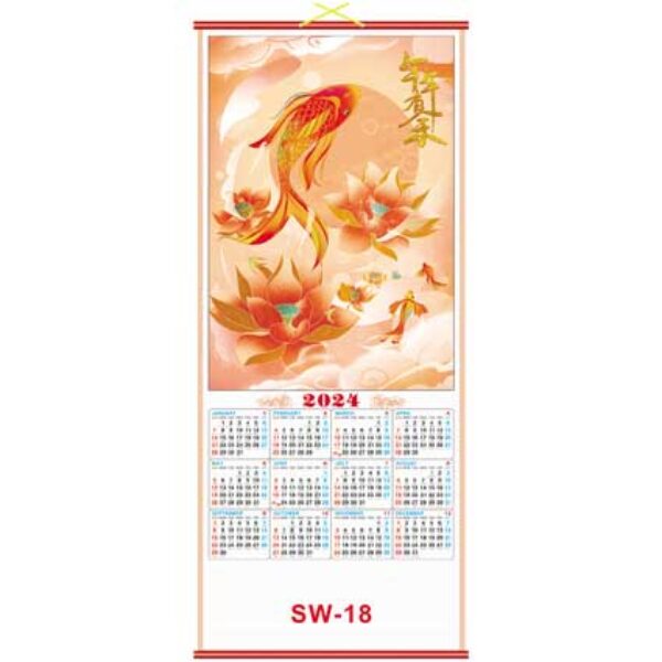 (SW18) Wall Scroll Calendar - Abounding - From £0.72 Each