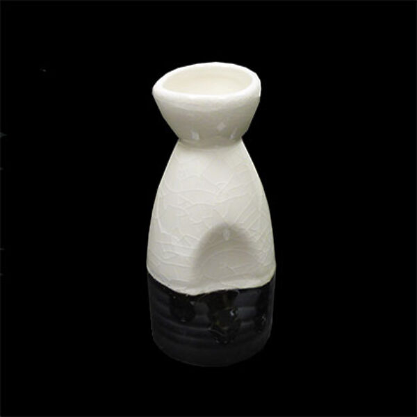 Sake Bottle, Black/White