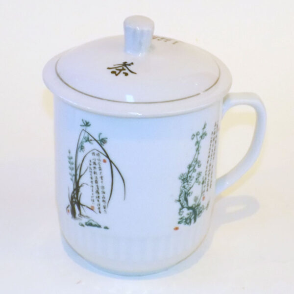 XL Ceramic Mug with Lid - Green Tea