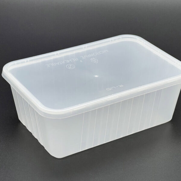 1000cc Freezer Grade Plastic Rectangular Container, (250 sets)