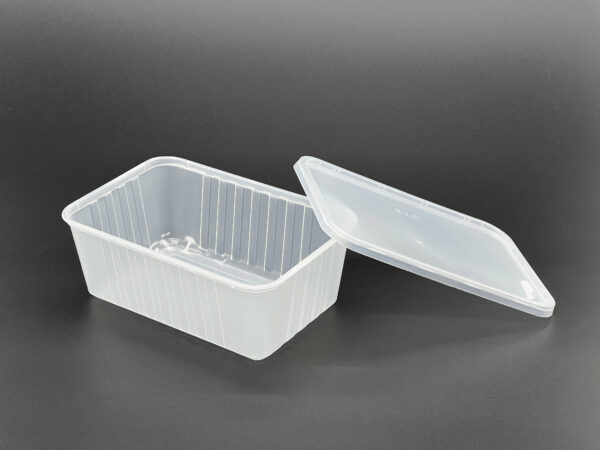 1000cc Freezer Grade Plastic Rectangular Container, (250 sets) - Image 2