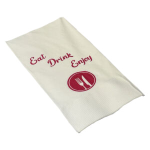 40cm 'Enjoy' White Napkins (8 Fold) (2000pcs)