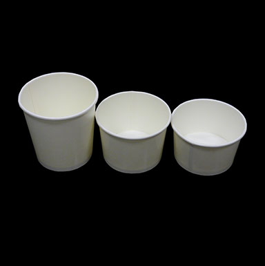 16oz White Heavy Duty Paper Container with Plastic Lid - (500pcs) - Image 2