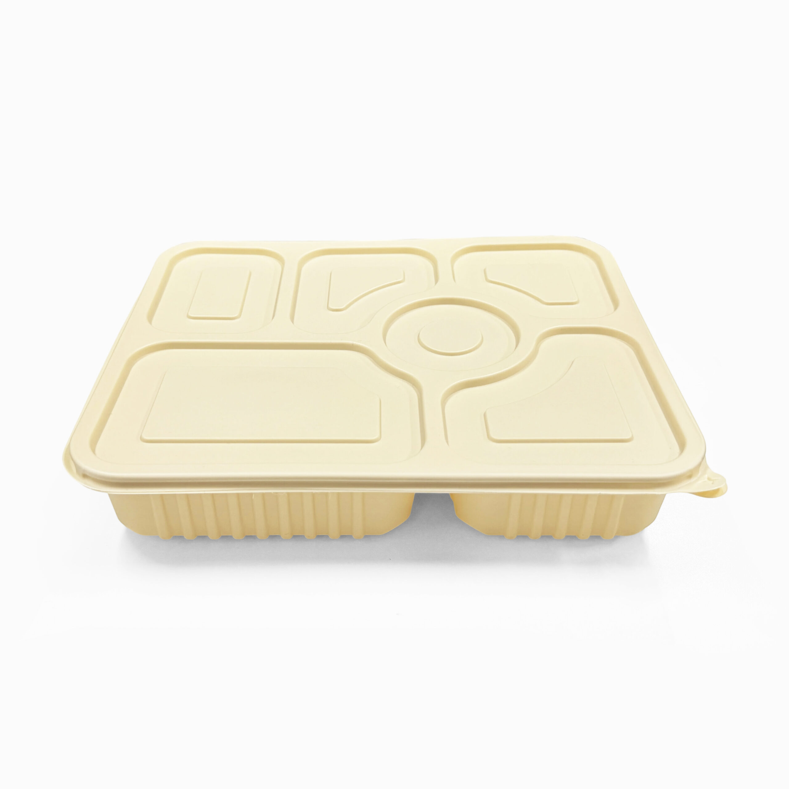 6 Compartment biodegradable food container, 100sets - Image 2