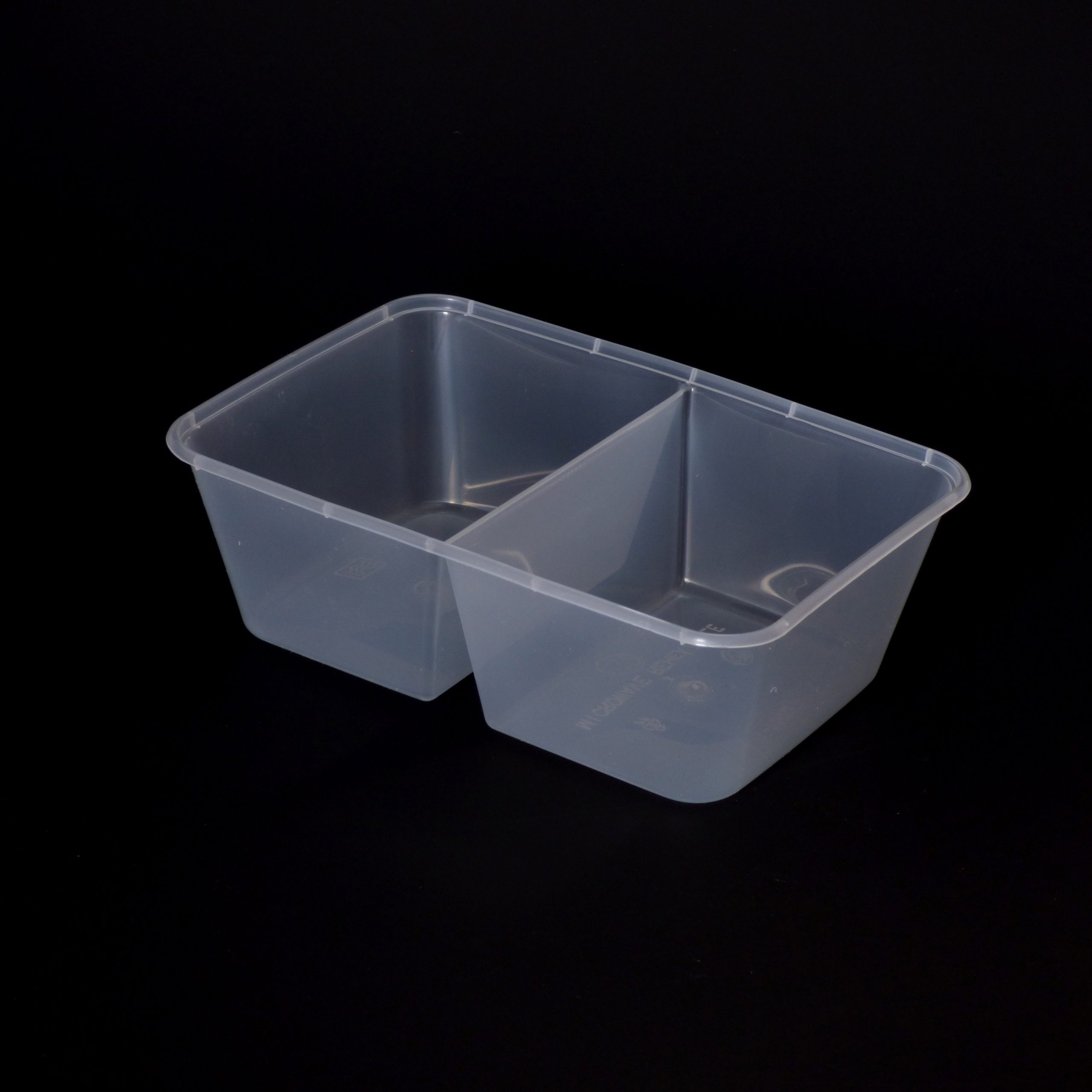 750cc Rectangular Food Container 2 Section (250 sets) - Image 3