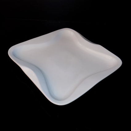 20.3cm / 8" Square Cross Plate (Vitrified)