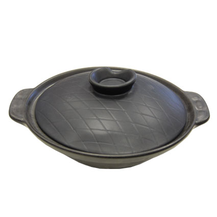 Black Durable Clay Pot (25.4cm / 10")