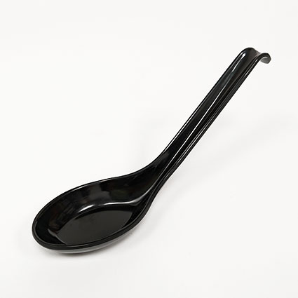 Black Plastic Soup Spoon with Hook End (12pcs) @ ?0.82 + vat each