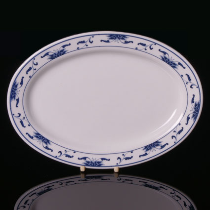 Cameo Blue Oval Rimmed Plate (9.25") (24pcs) @ ?5.30 each
