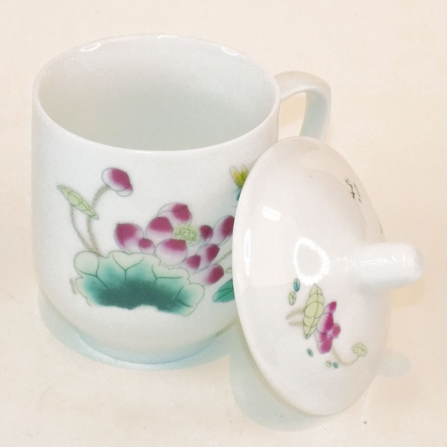 Ceramic Mug with Lid - Dragon Fly - Image 2
