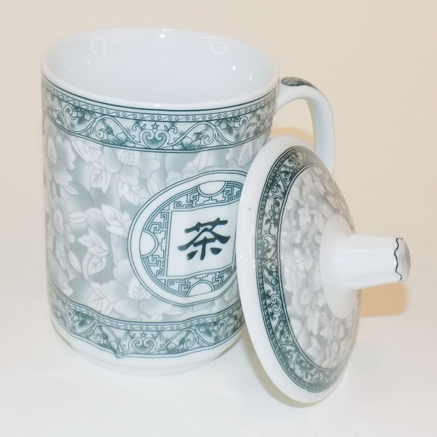 Ceramic Mug with Lid - Green Tea - Image 2