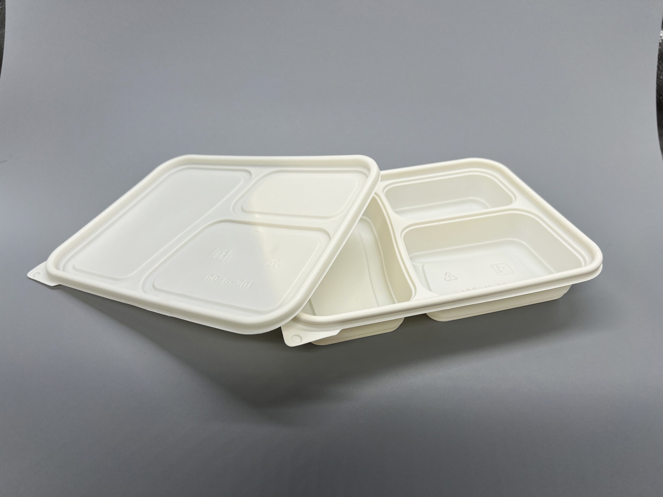 900ml 3 Compartment (Cornstarch) Food Container (160sets) - Image 4