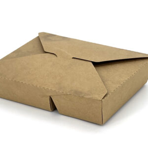 2 Compartment Kraft Paper Takeaway Food Container (1500cc) (200 sets)