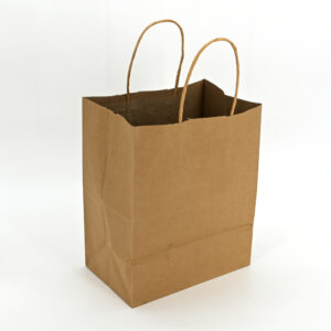 Brown Kraft Paper Bags with Twisted Handles (28x28x15cm) (200pcs)