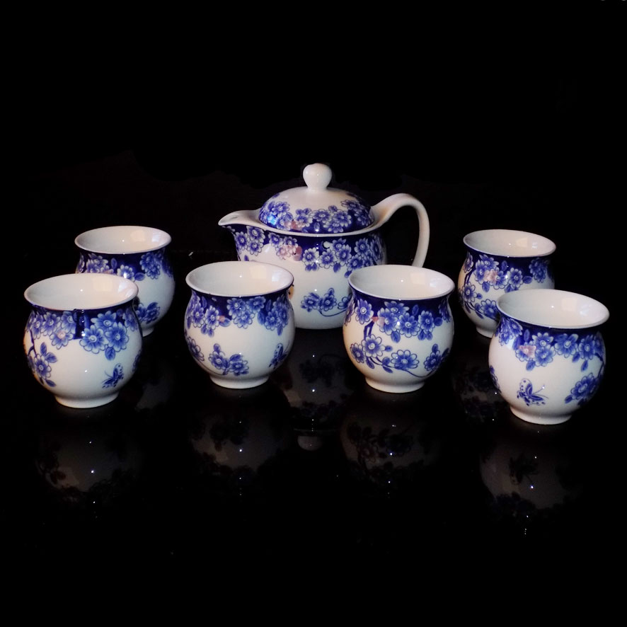 Mini Tea Set - Blue Flowers (Doublewall)