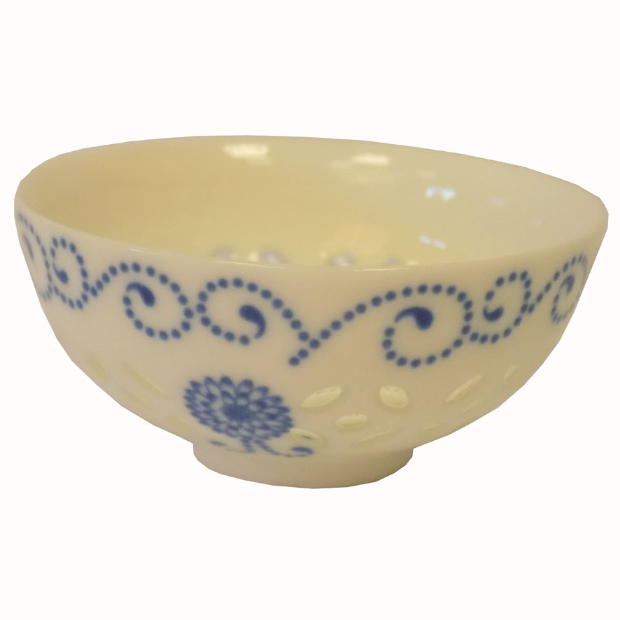 Mini Tea Set - Blue Pattern with Glass Overlay - Image 3