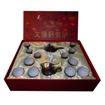 Mini Tea Set - Dark Brown Clay Ceramic - Image 2