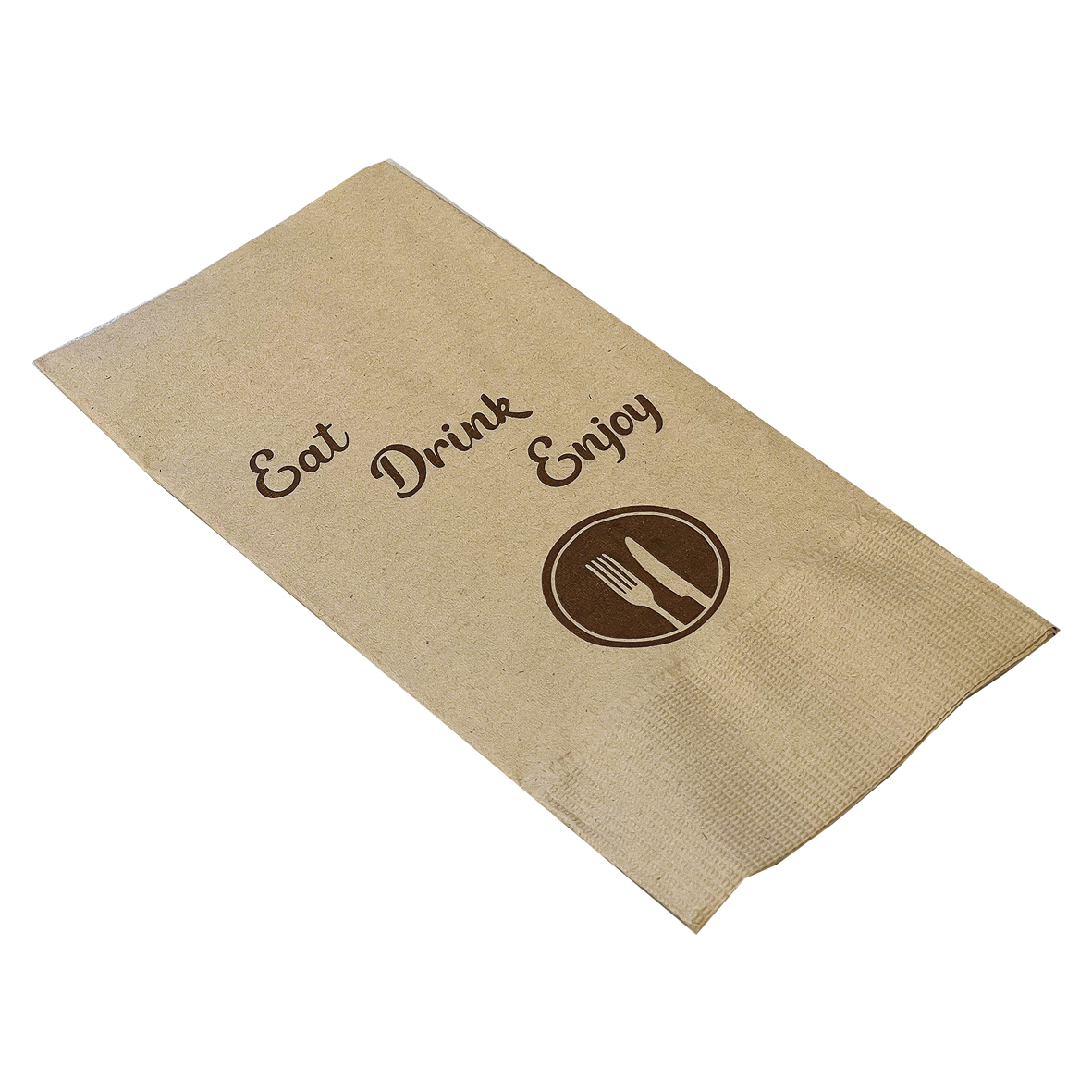 40cm 'Enjoy' Kraft Napkins (8 Fold) (2000pcs)