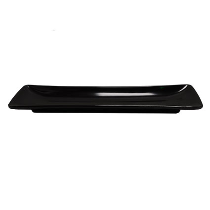 27.9cm /11" Black Plastic Rectangular Sushi Plate (10pcs) @ ?2 + vat each - Image 2