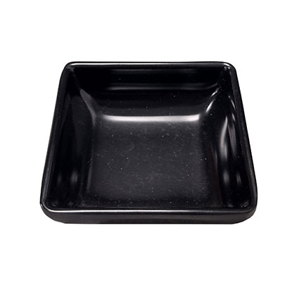 7cm / 2.75" Black Plastic Square Sauce Dish (10pcs) @ ?0.80 + vat each