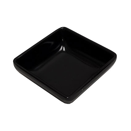 7cm / 2.75" Black Plastic Square Sauce Dish (10pcs) @ ?0.80 + vat each - Image 2