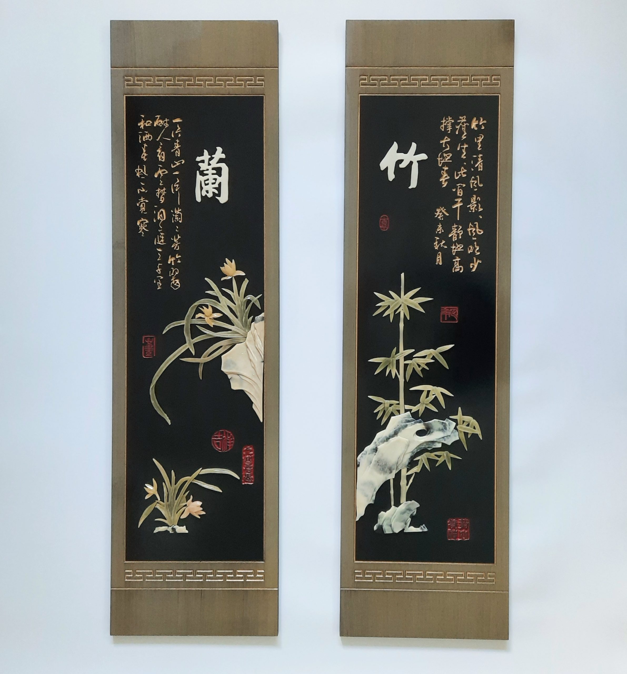 Orchid and Bamboo Panels