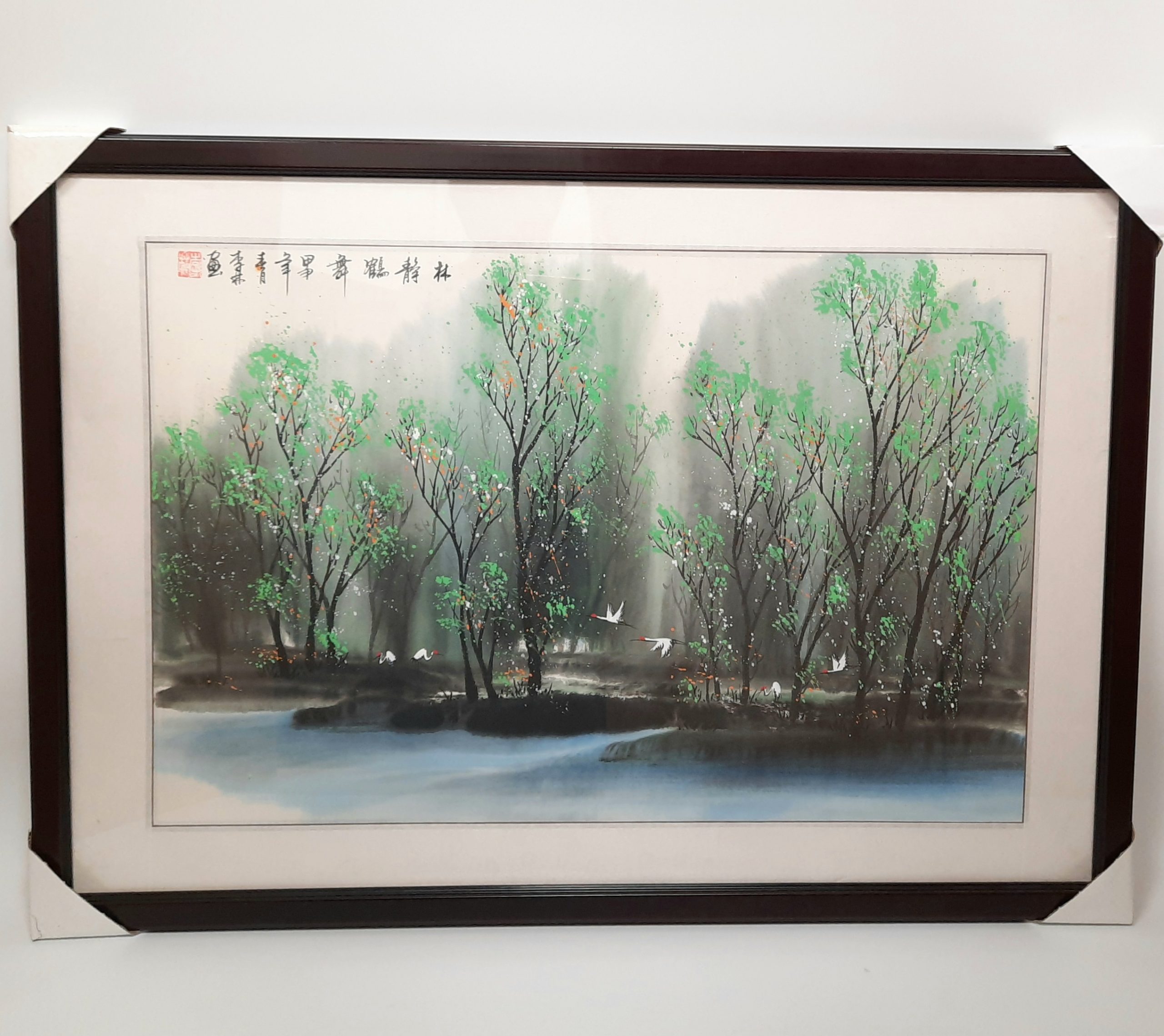 White Cranes in Tranquil Forest ????